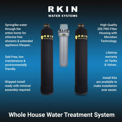 RKIN OnliSoft Pro Salt-Free Water Conditioner and Whole House Carbon Filter System
