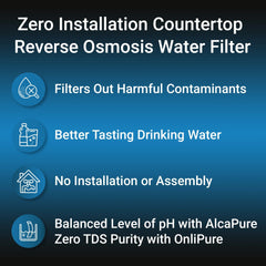 RKIN Zero Installation Purifier Countertop Reverse Osmosis Water Filter