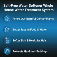 RKIN OnliSoft Pro Salt-Free Water Conditioner and Whole House Carbon Filter System