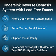 RKIN Flash Undersink Reverse Osmosis System with Chrome Lead-Free Faucet