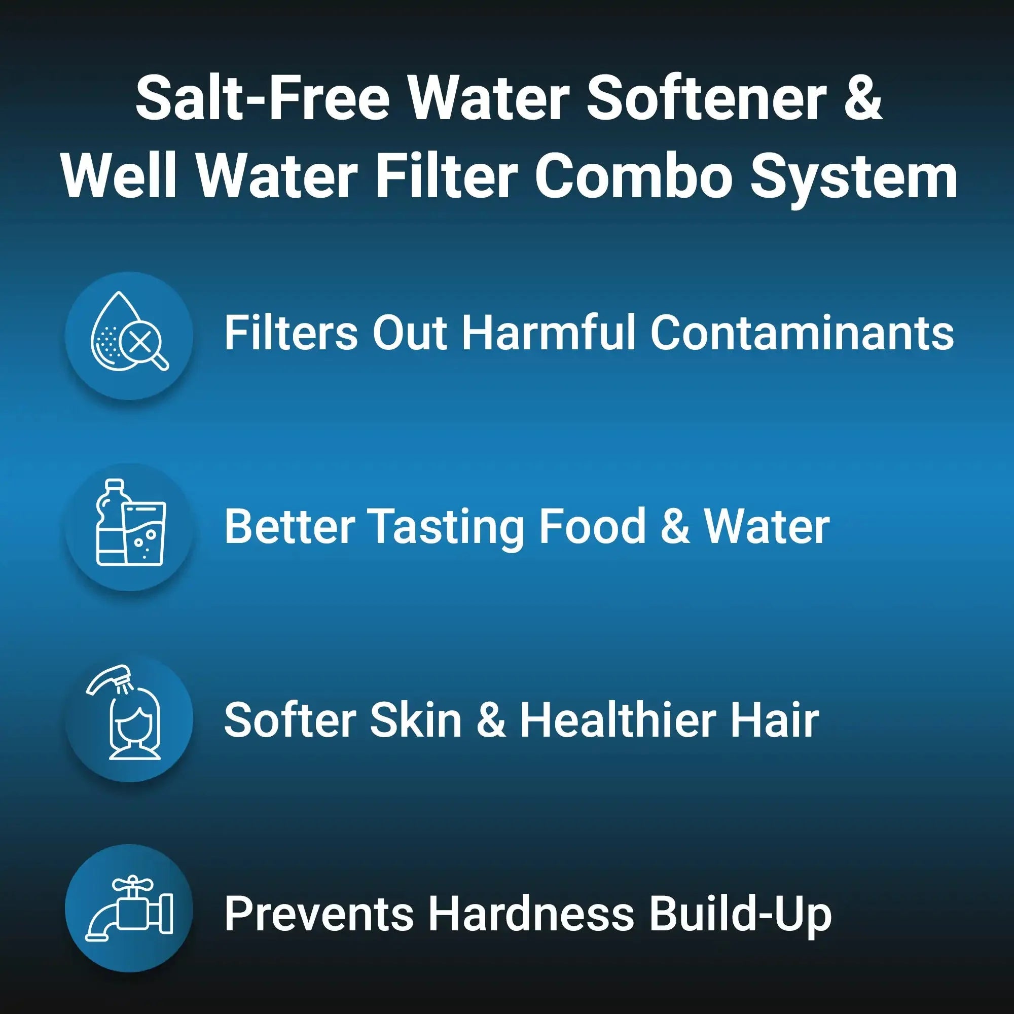 RKIN Salt-Free Water Conditioner and Well Water Filter Combo