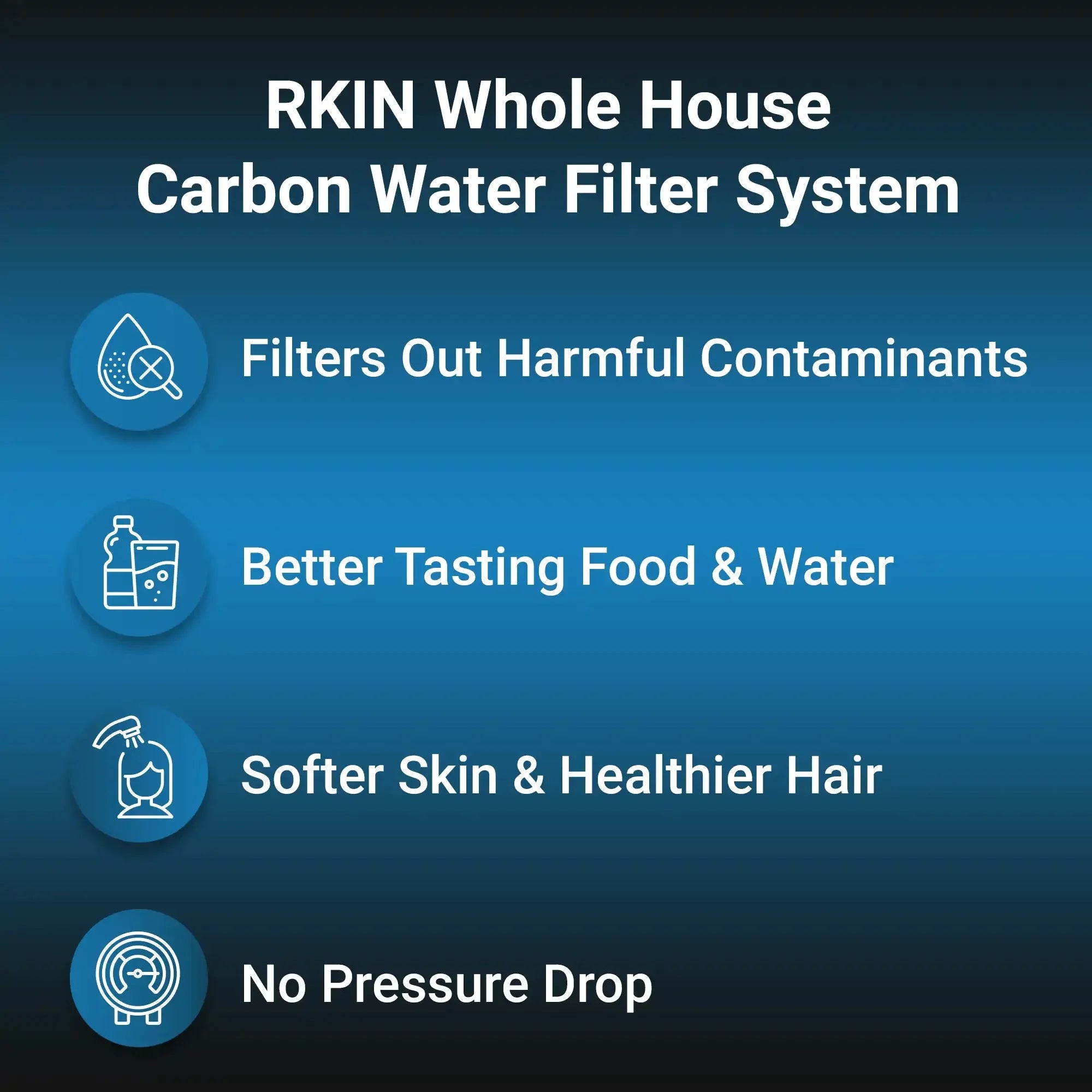 RKIN Whole House Carbon Water Filter System