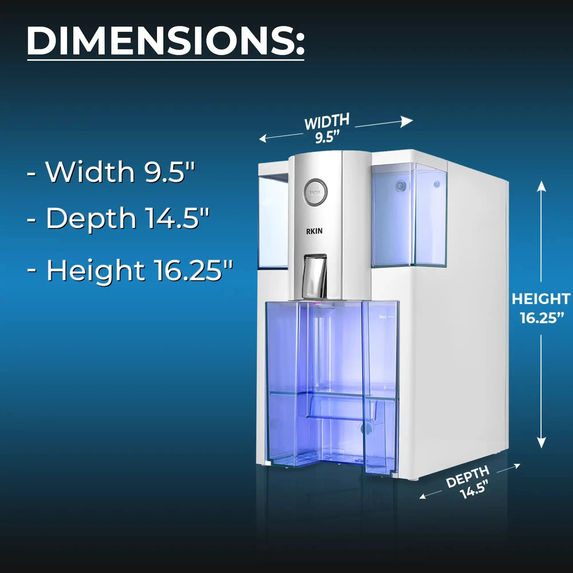 RKIN Zero Installation Purifier Countertop Reverse Osmosis Water Filter